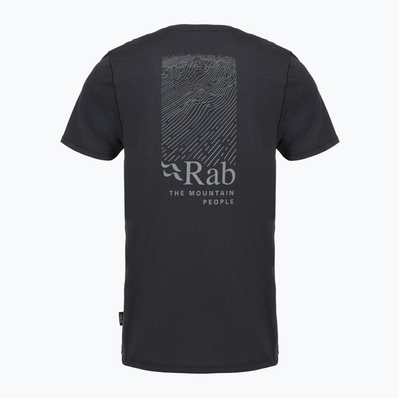 Férfi póló Rab Ridge Tee ebony 2