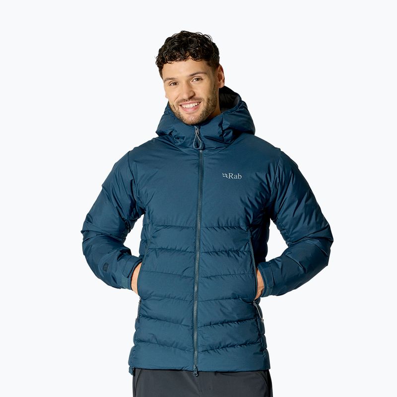 Férfi pehelydzseki Rab Infinity Windstopper Hoody tempest blue