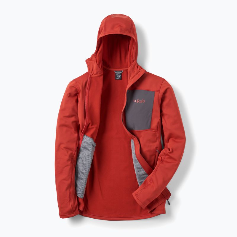 Férfi kapucnis pulóver Rab Superflux Hoody tuscan red 2