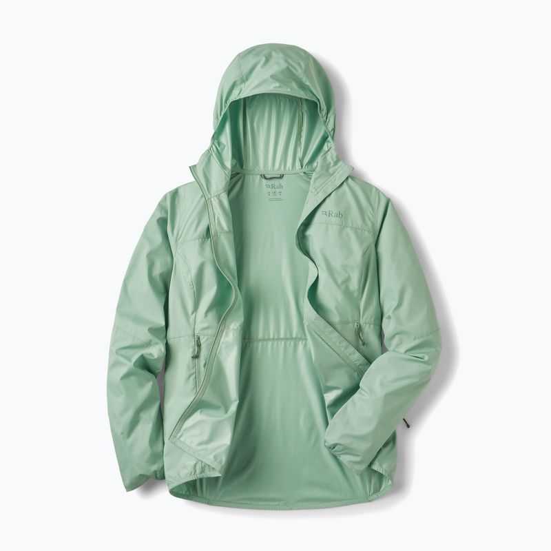 Női szélálló dzseki Rab Windgather Hoody fig green 3