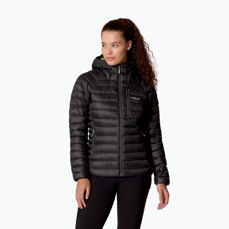 Női pehelykabát Rab Microlight Alpine Hoody graphene