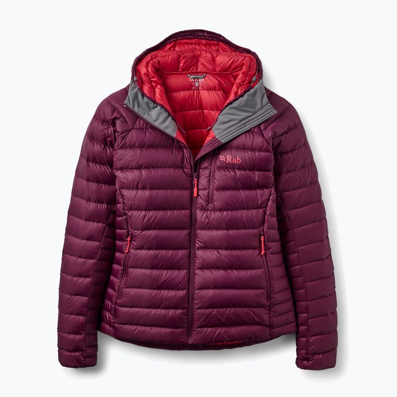 Női pehelykabát Rab Microlight Alpine Hoody mulberry