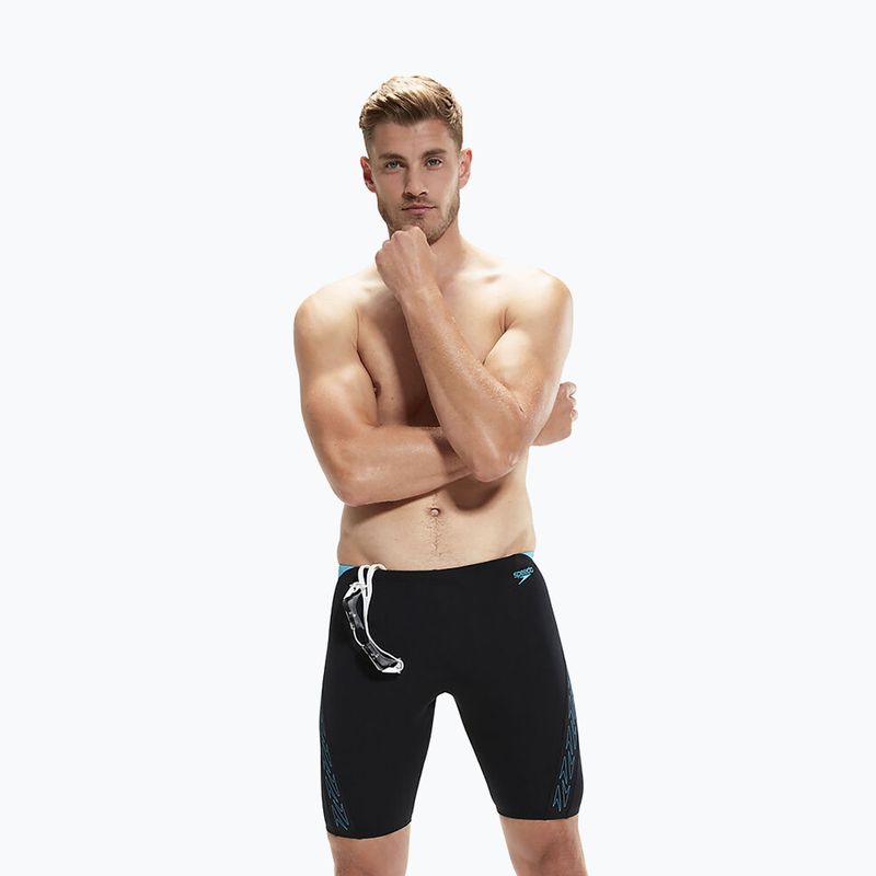 Speedo férfi Hyper Boom Splice Jammer fürdőruha fekete 8-0030381514147 5