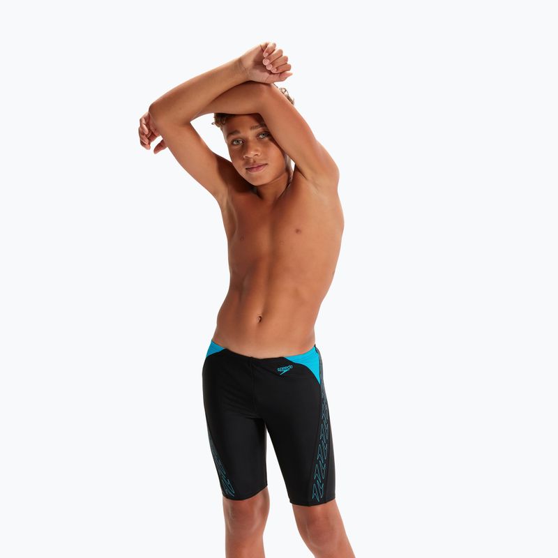 Speedo Hyper Boom Logo Splice Gyermek úszódzseki Fekete 8-00315215176 5