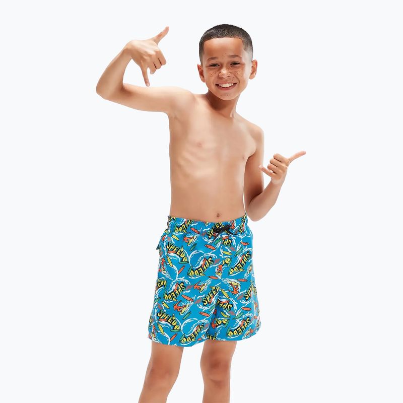 Gyermek fürdőnadrág Boys Printed 15" Watershort Bolt/bright yellow/salso/lawn 3