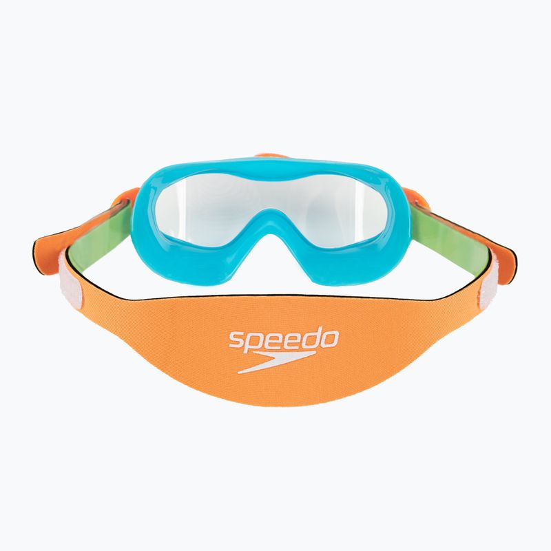 Speedo Sea Squad Gyermek úszómaszk Jr azúrkék/fluo zöld/fluo narancs/tiszta 5