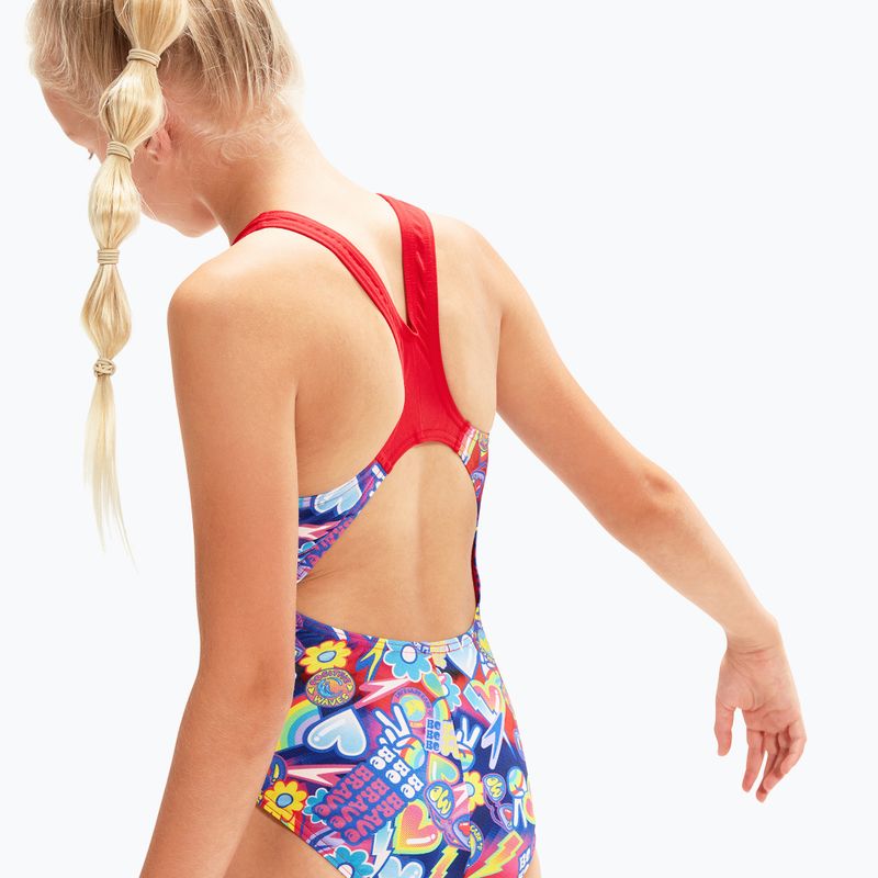 Speedo Digital Allover Splashback kék/piros egyrészes gyermek fürdőruha 8-00262314742 8