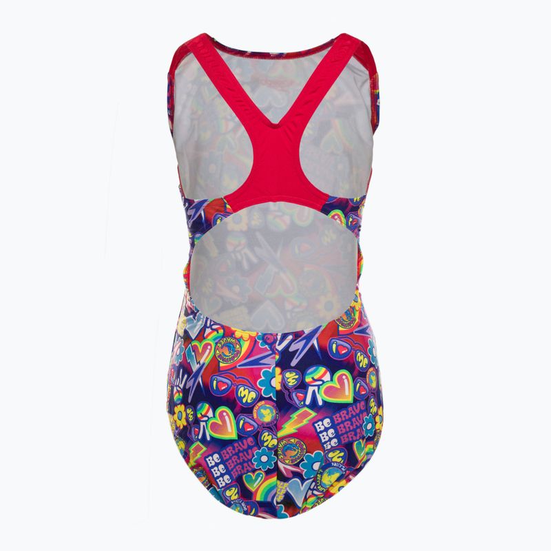 Speedo Digital Allover Splashback kék/piros egyrészes gyermek fürdőruha 8-00262314742 2