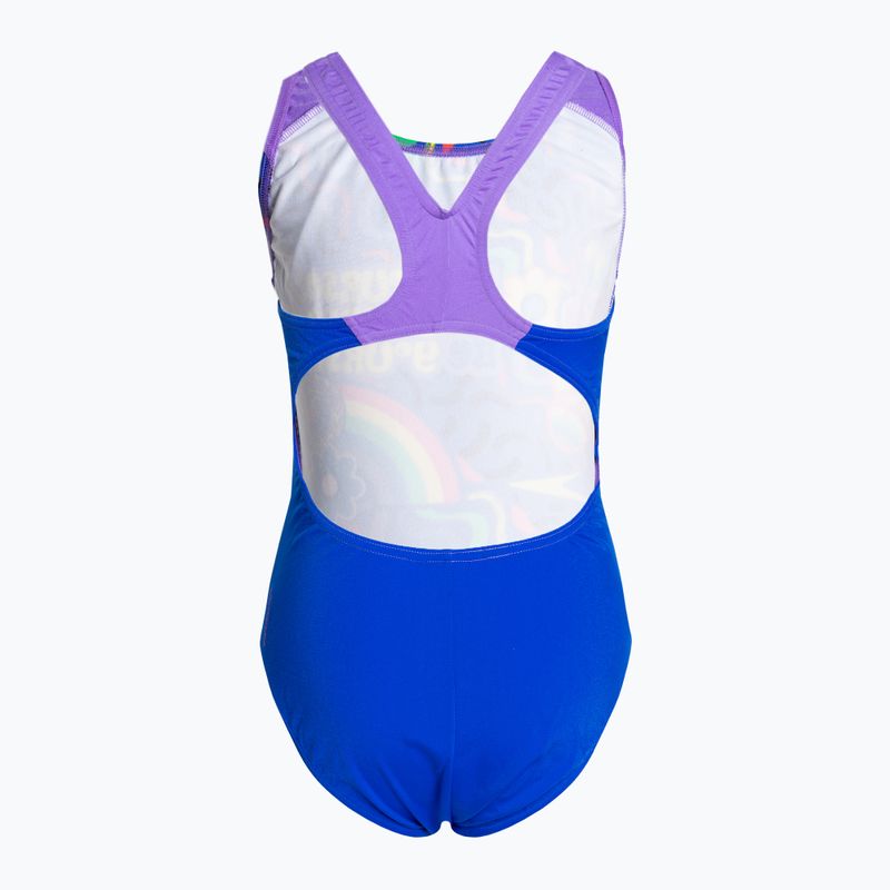 Speedo Digital Placement Splashback egyrészes gyermek fürdőruha kék és lila 8-00262514737 2