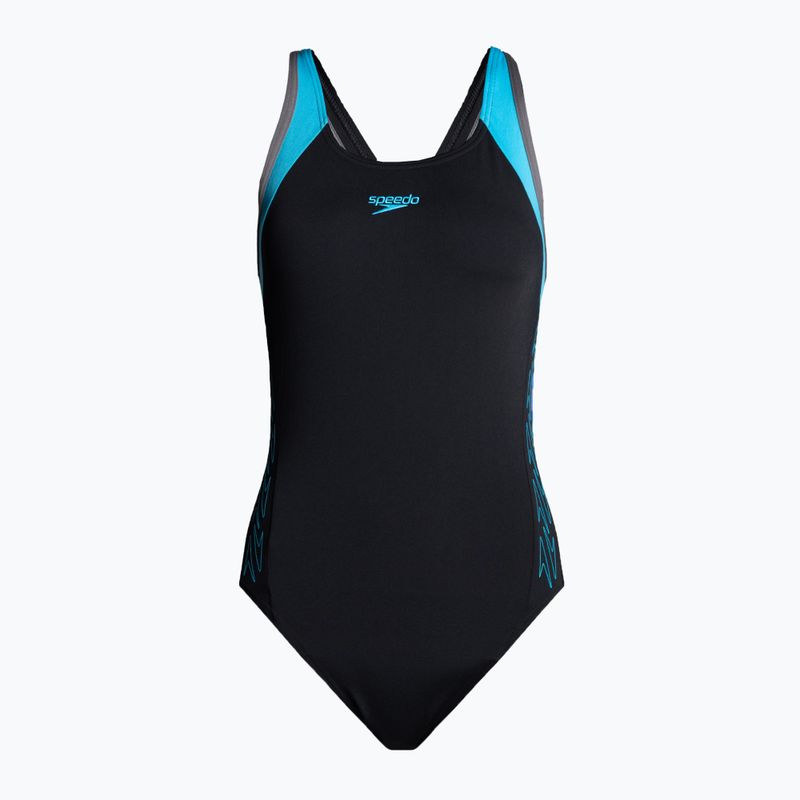 Speedo Hyperboom Splice Flyback női egyrészes fürdőruha fekete 8-00305015160