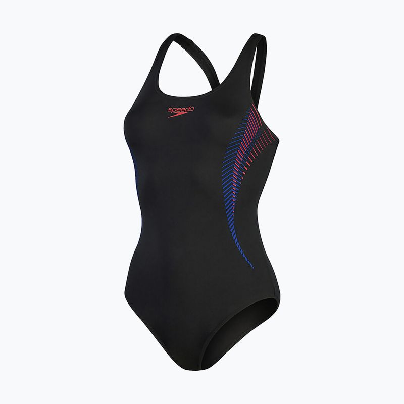 Speedo Placement Muscleback egyrészes fürdőruha fekete 8-00305814836 5