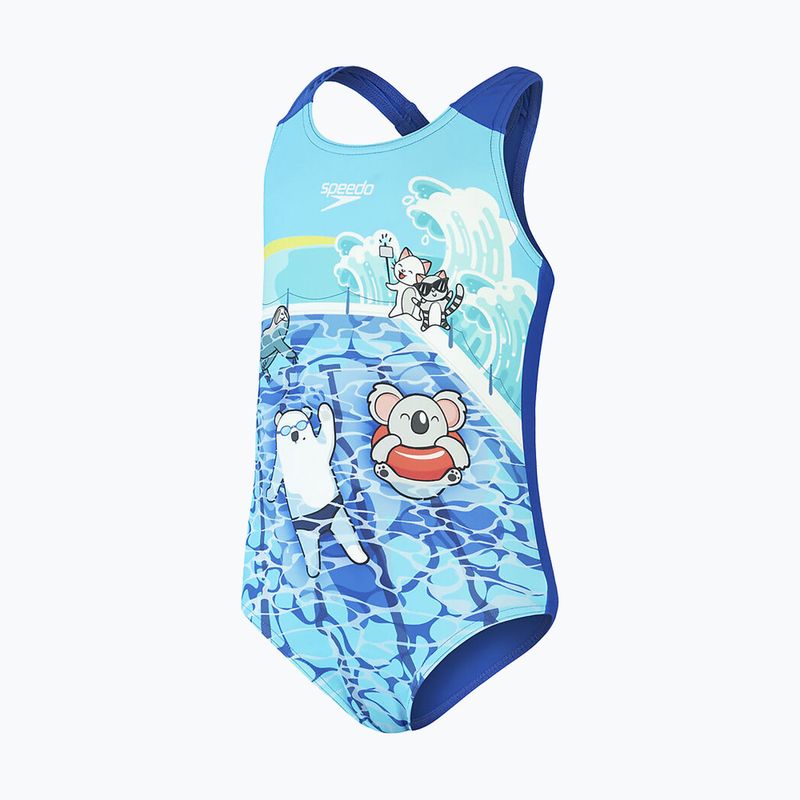 Speedo gyermek egyrészes fürdőruha Digitális nyomtatott fürdőruha kék 8-0797015161 3