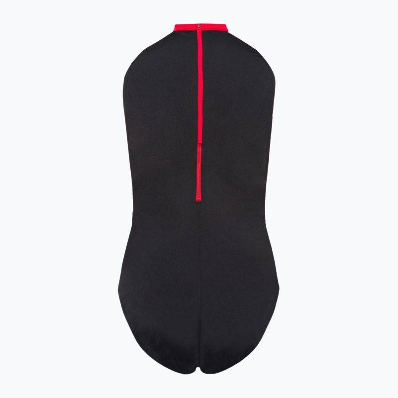 Speedo női egyrészes fürdőruha Digital Placement Hydrasuit fekete-piros 8-1244515213 2