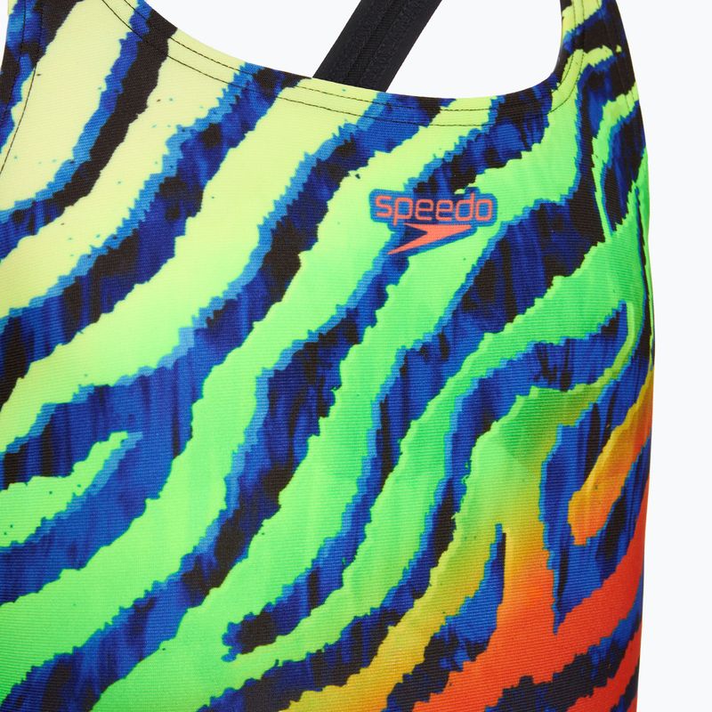 Gyerek egyrészes fürdőruha Speedo Digital Placement Medalist blue/green 3