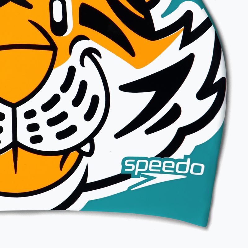 Speedo Nyomtatott karakteres narancssárga-zöld sapka 8-00232614671 4