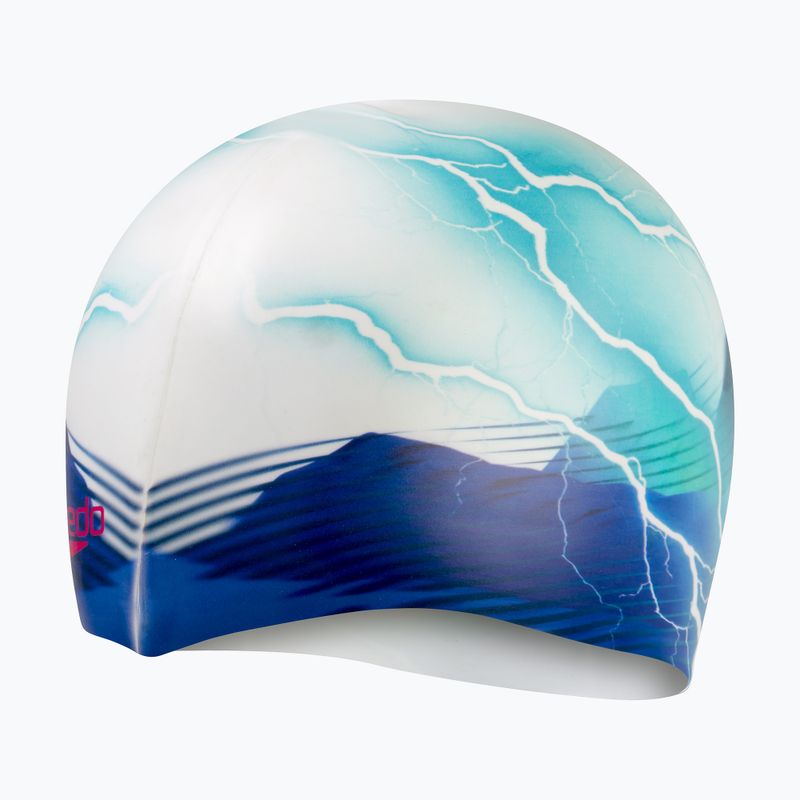 Speedo Digitális nyomtatott sapka fehér-kék 8-1352414648 2