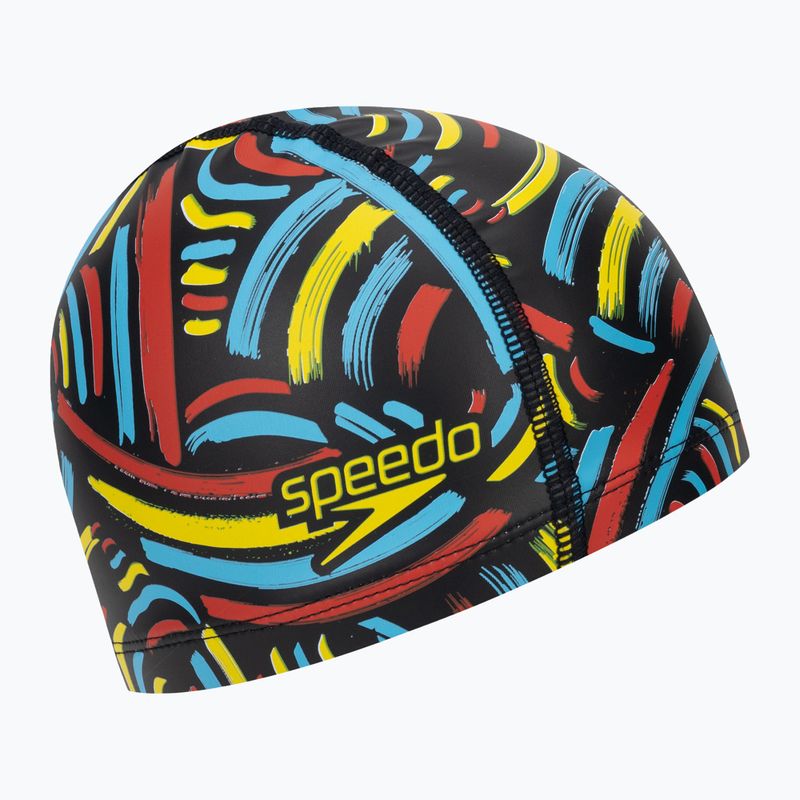 Speedo Printed Pace Junior gyermek sapka fekete és színes 8-1352614609