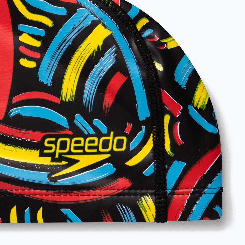 Speedo Printed Pace Junior gyermek sapka fekete és színes 8-1352614609 6