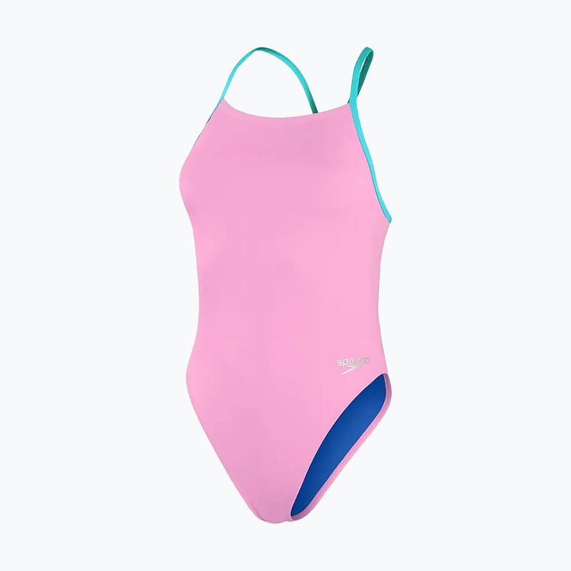 Speedo női fürdőruha Solid Tie Back rózsaszín/kék