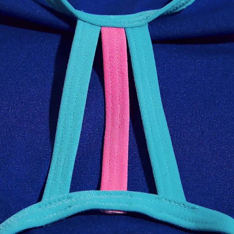 Speedo gyermek fürdőruha Solid Lane Line Back rózsaszín/kék 2