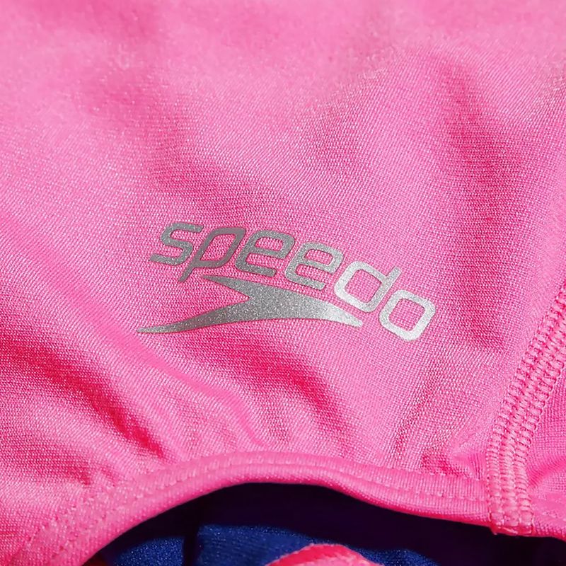Speedo gyermek fürdőruha Solid Lane Line Back rózsaszín/kék 3