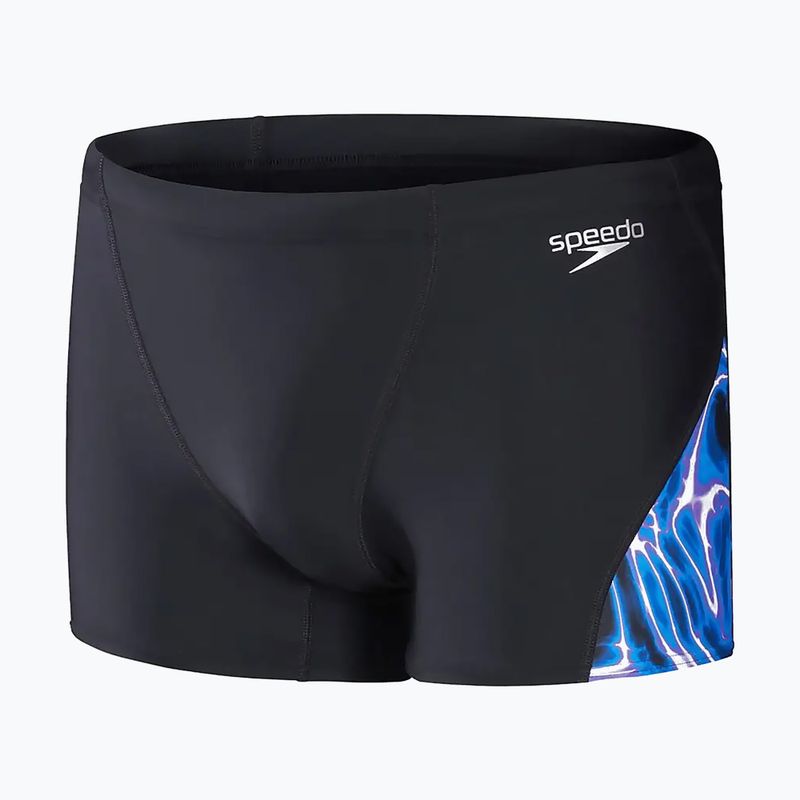 Férfi Speedo Allover Digi V-Cut úszó boxeralsó fekete/kék 5