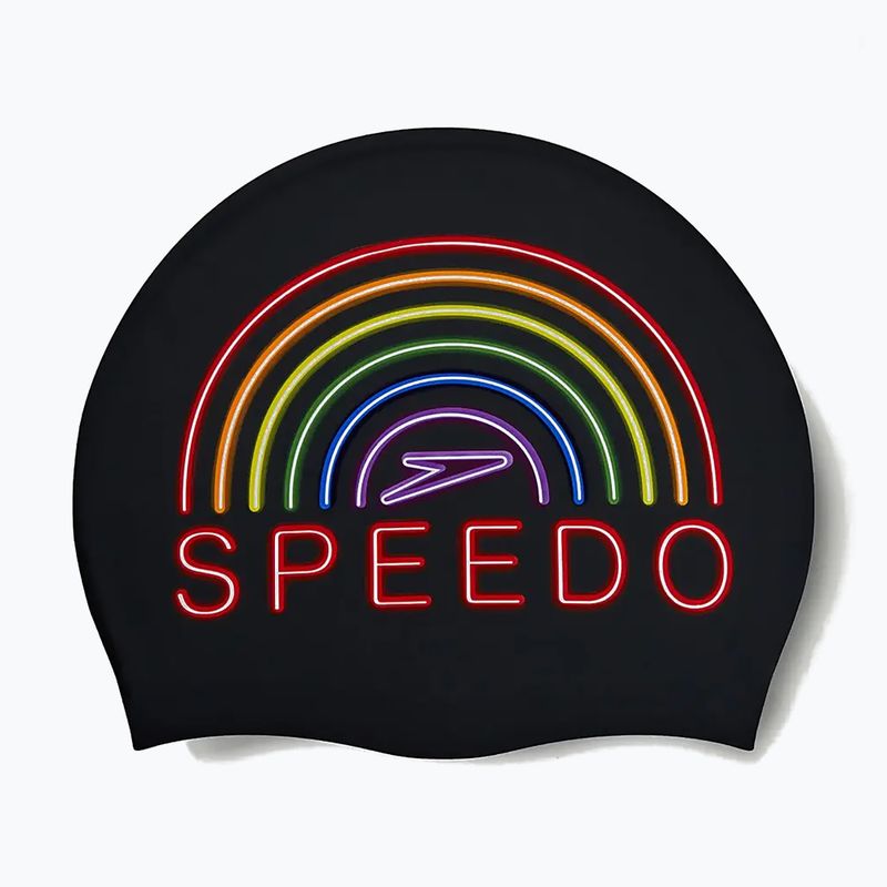 Speedo Nyomtatott szilikon pride szivárványos úszósapka 2