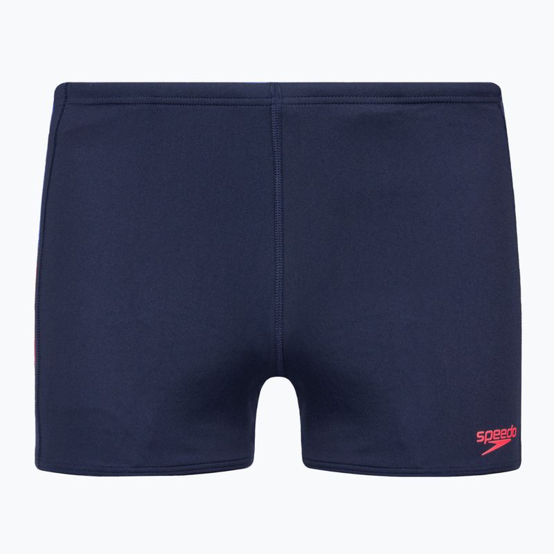 Férfi Speedo Tech Panel navy/narancs színű úszóboxeralsó