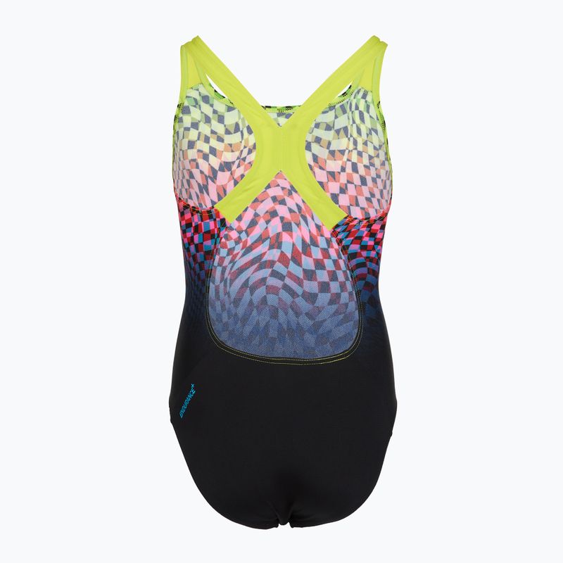 Gyerek egyrészes fürdőruha Speedo Digital Placement Powerback black/pink 2