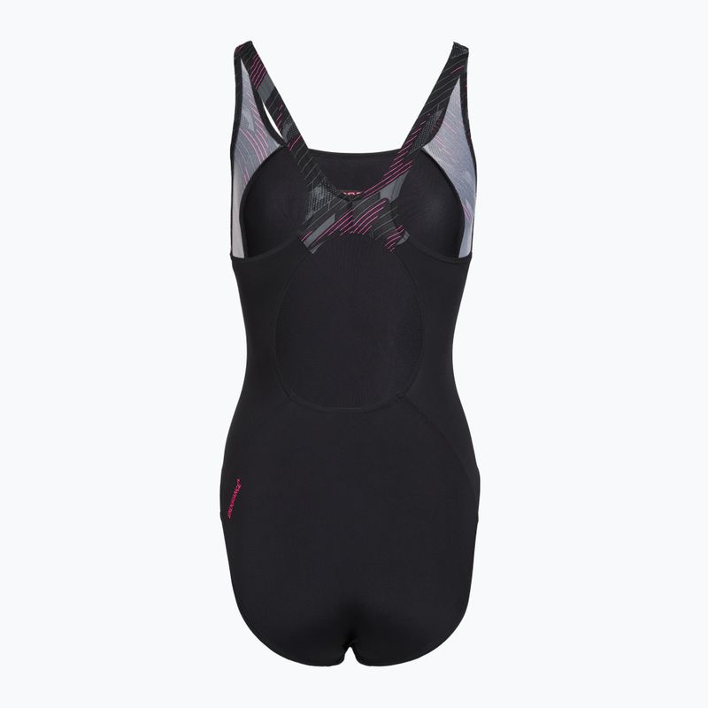 Női egyrészes fürdőruha Speedo HyperBoom Splice Muscleback black/electric pink 2