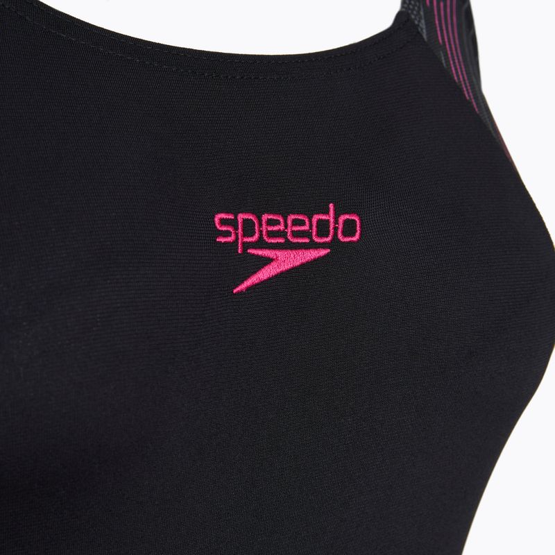 Női egyrészes fürdőruha Speedo HyperBoom Splice Muscleback black/electric pink 3