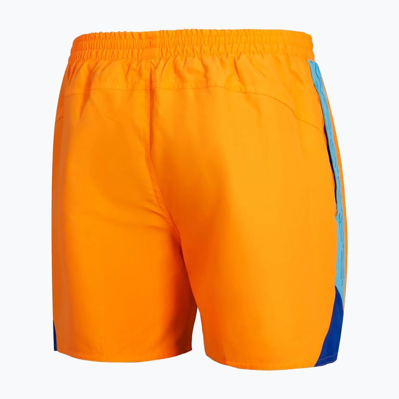 Speedo Hyperboom Splice 16" férfi úszónadrág mandarinhéj/picton kék/igazi kobaltkék 2