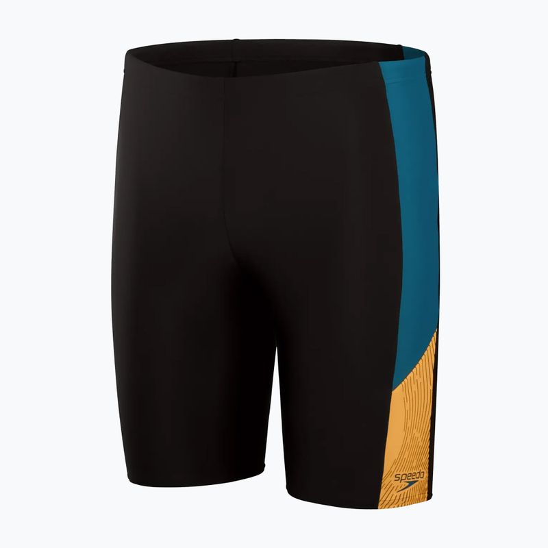 Férfi Speedo Dive fekete/sötét teal/mandarin hámló fürdőnadrág