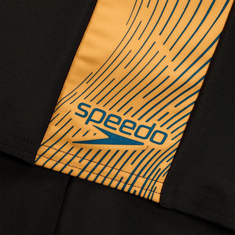 Férfi Speedo Dive fekete/sötét teal/mandarin hámló fürdőnadrág 3