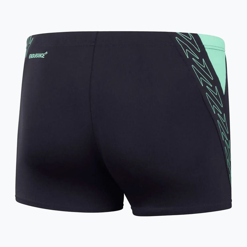 Férfi Speedo Hyper Boom Splice úszó boxeralsó true navy/lequin zöld 2