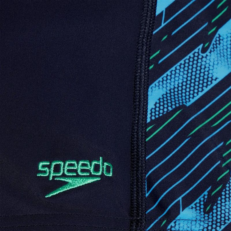 Speedo Hyperboom gyermek fürdőnadrág true navy/harlekin zöld/picton zöld 4