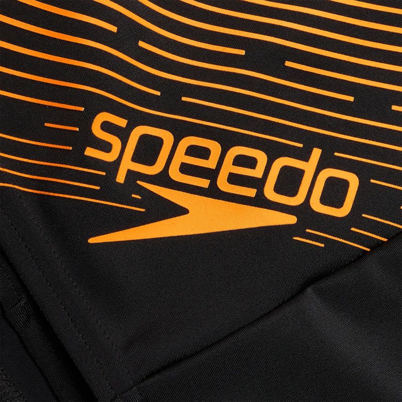 Férfi Speedo Medley Logo fekete/mandarin hámló fürdőruha 4