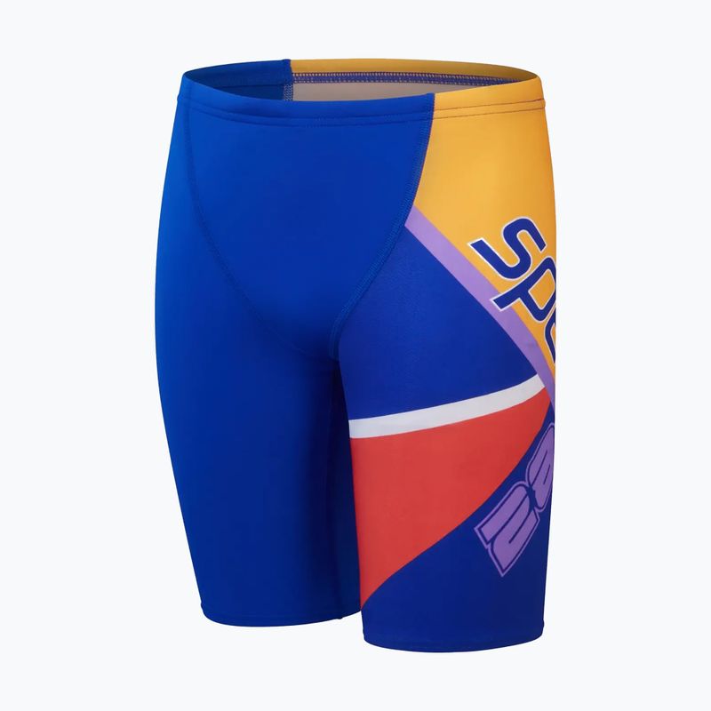 Speedo Placement V Cut Digital gyermek úszódzsem true kobalt/ görögdinnye/sweep lila