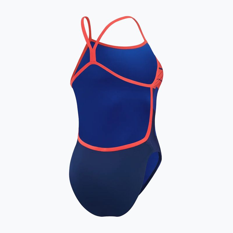 Speedo Placement Digital Vback női egyrészes fürdőruha cerulean kék/true cobalt/watermelon/fehér 3