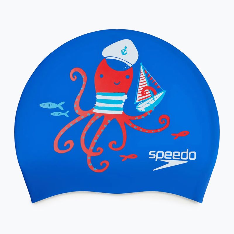 gyermek úszósapka Speedo Junior Printed Silicone tru cobalt/watermelon/white 2