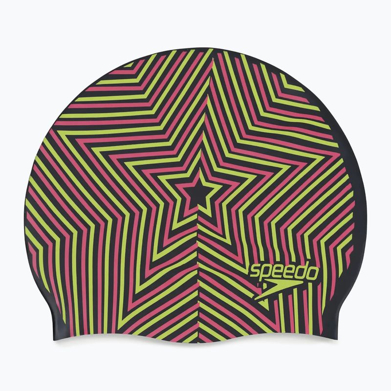 gyermek úszósapka Speedo Reversible Slogan Junior starburst true cobalt/flare pink 2