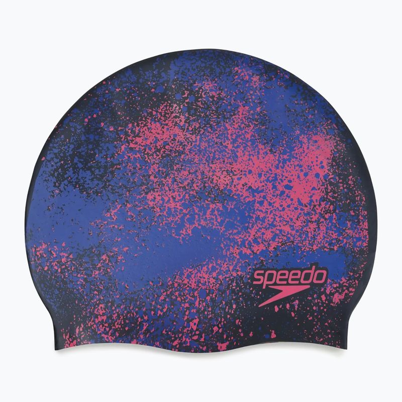 gyermek úszósapka Speedo Reversible Slogan Junior starburst true cobalt/flare pink