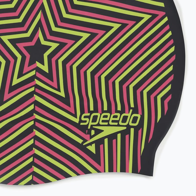 gyermek úszósapka Speedo Reversible Slogan Junior starburst true cobalt/flare pink 4