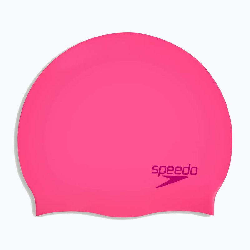 gyermek úszósapka Speedo Plain Moulded Silicone Junior flare pink/wineberry 2