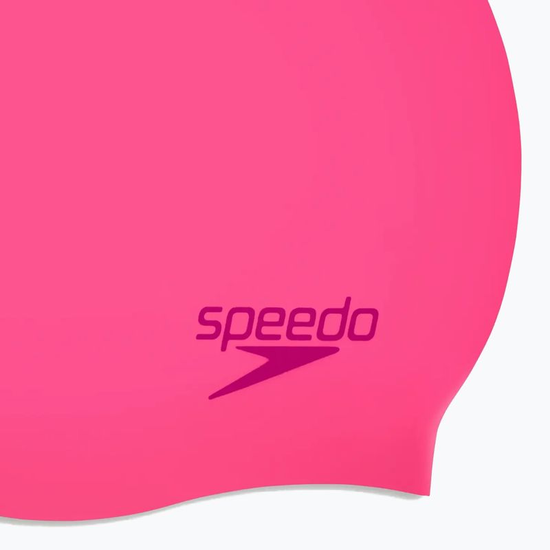 gyermek úszósapka Speedo Plain Moulded Silicone Junior flare pink/wineberry 3