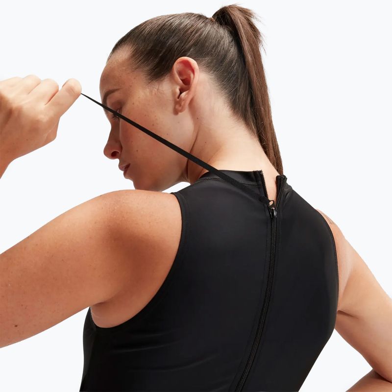 Speedo női egyrészes fürdőruha Hydrasuit fekete/fehér 9