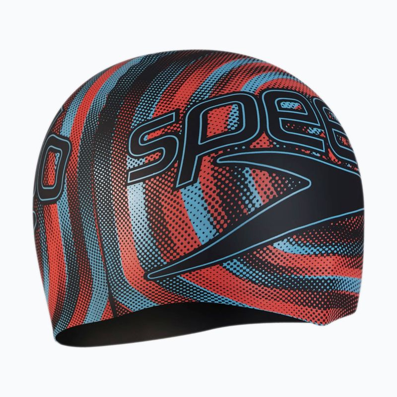 Gyerek úszósapka Speedo Printed Silicone black/picton blue/siren red 2