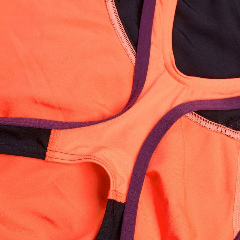 Speedo Placement Laneback egyrészes fürdőruha fekete/sirénpiros/szilva dandy 4