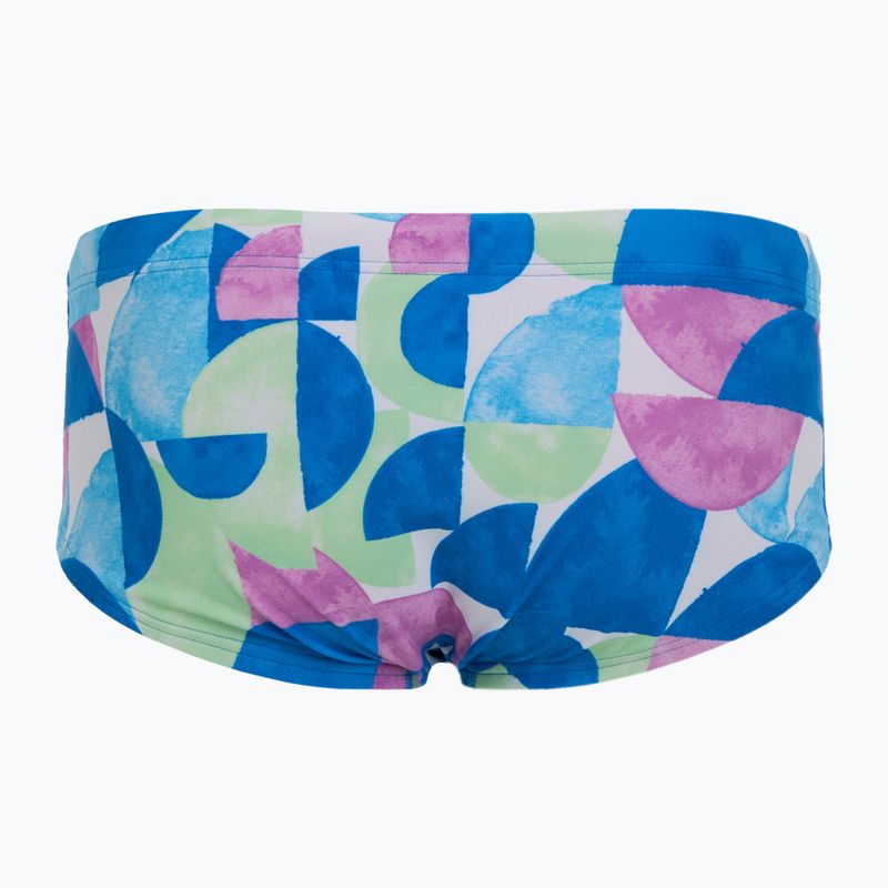 Férfi úszónadrág Speedo 13.5 cm Allover Training Club Brief punch blue/kiki pink 2