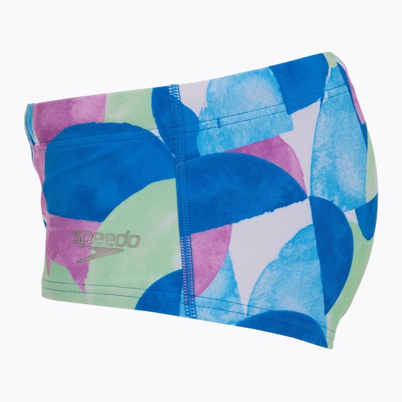 Férfi úszónadrág Speedo 13.5 cm Allover Training Club Brief punch blue/kiki pink 3